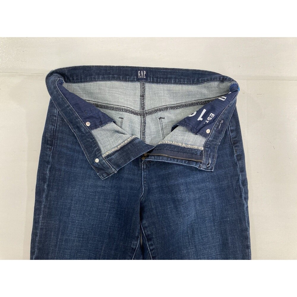 Gap True Skinny Jeans Womens 31R Blue Denim Classic Rise Stretch 5 Pocket Pants - Picture 6 of 12